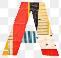 PNG Alphabet A paper carft collage pattern white background clothing.