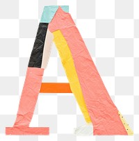 PNG Alphabet A paper craft collage text white background creativity.