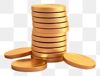 PNG Gold coins layer money investment currency.