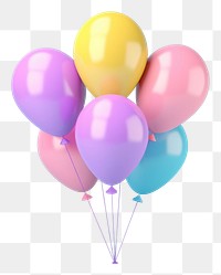 PNG Colorful Balloon balloon anniversary celebration.