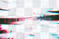PNG glitch overlay effect, transparent background