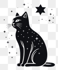 PNG Cat celestial drawing animal mammal