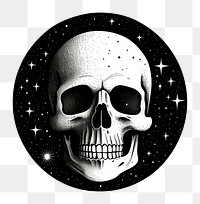 PNG Black skull celestial photography monochrome astronomy.
