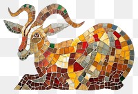 Mosaic tiles of goat animal art representation.