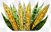 Mosaic tiles of a corn plant food medication.