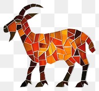 Mosaic tiles of goat livestock animal mammal.