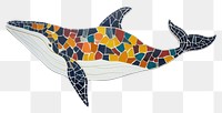 Mosaic tiles of whale animal shark fish