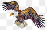 Mosaic tiles of eagle animal flying bird