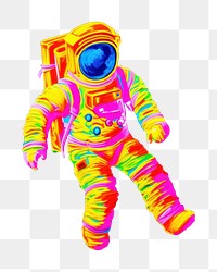 PNG A astronaut purple yellow space.