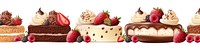 PNG Dessert strawberry raspberry cream.