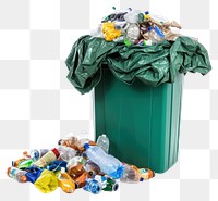 PNG Photo a recycle garbage white background container pollution.