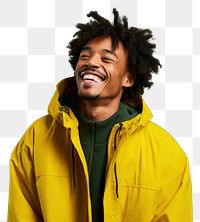 PNG Portrait laughing smiling yellow.