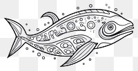 PNG A whale swimming drawing sketch animal.