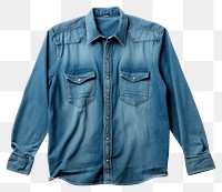 PNG Denim shirt sleeve jacket blouse.