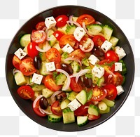 PNG Greek salad plate food meal.