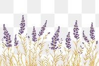 PNG Lavender Linear vector gold flower purple plant.