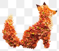 PNG Flat flower fox silhouette shape nature plant accessories.