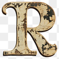 PNG Vintage Alphabet R text old white background
