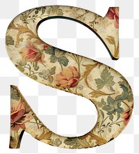 PNG Vintage Alphabet S art white background pattern