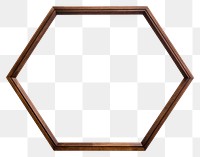 PNG Hexagon frame vintage rectangle photo white background.