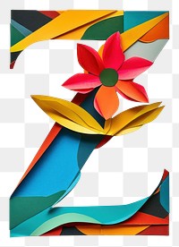 PNG  Alphabet Z art origami paper.