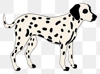 PNG  Dalmatian dog dalmatian cartoon drawing.