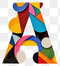 PNG  Cut paper of alphabet A art collage shape.