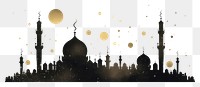 PNG Illustration of mosque architecture silhouette building.