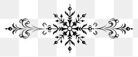 PNG Celestial illustration of snowflake pattern drawing white