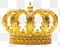 PNG Gilded crown gold white background accessories.