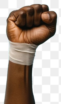 PNG African american hand fist gesturing finger.