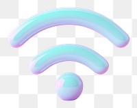 PNG Wifi icon blue broadcasting electricity.