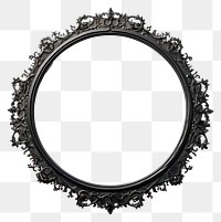 PNG Moon midnight circle design frame vintage mirror photo oval