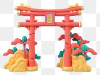 PNG  Shrine gate toy representation.