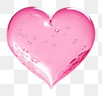 PNG Water in heart shape pink red pink background.