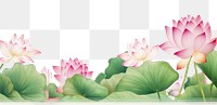 PNG Lotus line horizontal border flower plant petal.