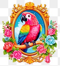 PNG  Parrot printable sticker bird representation creativity.