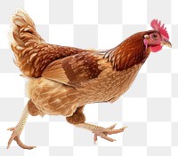 PNG  Running hen chicken poultry animal.