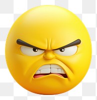 PNG  Angry emoji yellow face representation frustration displeased.