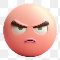 PNG  Angry emoji face representation displeased cartoon.