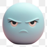 PNG  Angry emoji face anthropomorphic representation displeased.
