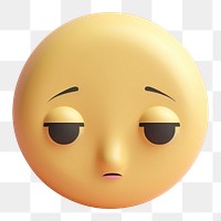 PNG  Sad emoji icon face toy anthropomorphic representation.