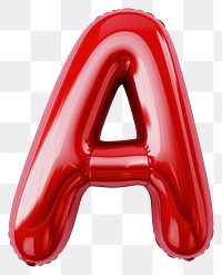 PNG Red letter A balloon text red.