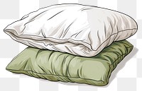 PNG Cushion pillow linen comfortable.