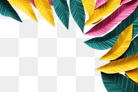 PNG  Banana leaves border backgrounds origami plant.