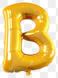 PNG Letter B balloon yellow text.