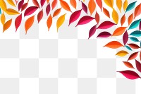 PNG  Colorful leaves border backgrounds pattern origami.