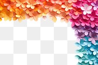 PNG  Colorful petals floral border flower backgrounds pattern.