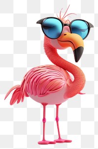 PNG  Flamingo wearing sun glasses animal human bird