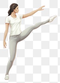 PNG Dancing ballet flexibility exercising.
